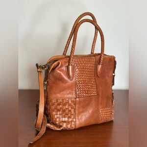 Patricia Nash Brown Leather Tote with Structured Design